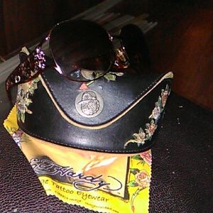 Ed Hardy sunglasses vintage hummingbird and flower